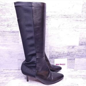 Jimmy Choo Adele Knee High Stretch Leather Boot Black sz 39 Women's sz 9 US